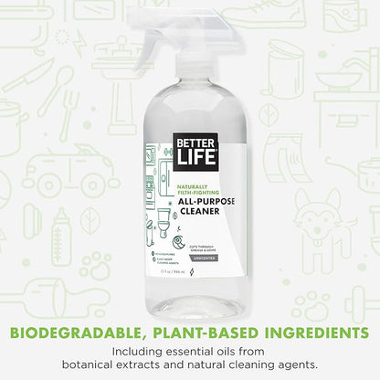 Better Life All Purpose Cleaner Unscented 32 Oz Pack of 2 + Tub and Tile Cleaner 32 Oz Pack of 2