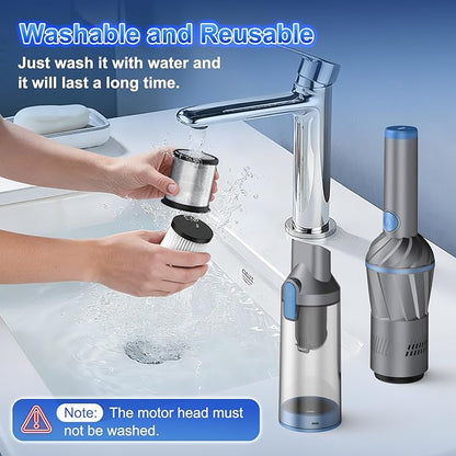 Handheld Vacuum Cordless Cleaner, Compact Powerful Suction And Long Runtime, Lightweight At 1.25lb, Rechargeable Portable Vacuum With One-Touch Empty, Car Accessories Hand Vacuum For Car Home Office