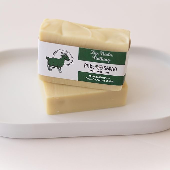 Zip, Nada, Nothing – Natural Goat Milk Soap, Simple Ingredients, Super Moisturizing and Extra Gentle Castile Soap