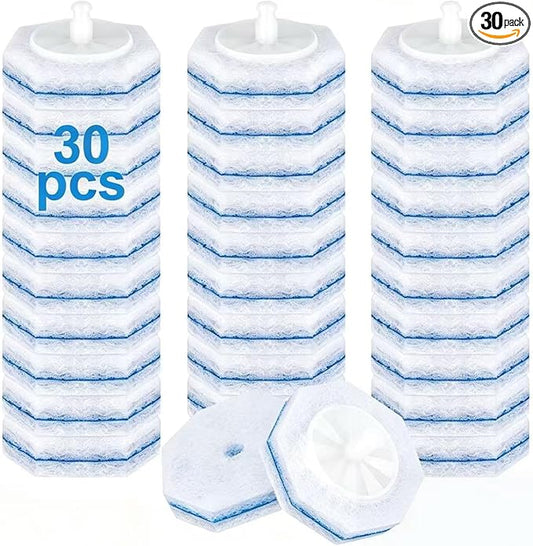 30pcs Toilet Cleaner Refill Pads for Clorox Wand, Upgrade 3-Layer Toilet Scrubber Refills, Premium toilet of wand refills, Won't Fall Apart, Safe On Porcelain