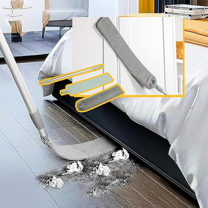 2025 Upgraded Retractable Gap Dust Cleaning Artifact |Extendable Duster Cleaning Tool for Hard-to-Reach Areas |Reusable Washable Dusting Wand for Home,Ceiling,Blinds,Under Furniture (Light Blue, 1 PC)