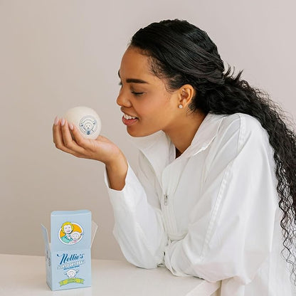 Nellie's Scented Wool Dryerball - Bergamot Scented - Made with 100% Pure New Zealand Wool and Lasts Approximately 50 Drying Loads - Silent in Your Dryer!