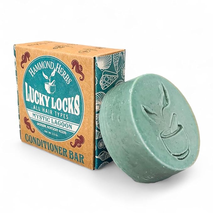 Lucky Locks | Pick Your Scent | Natural Conditioner Bar | Zero Waste Hair Care | Sulfate Free (Mystic Lagoon)