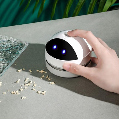 Desktop Vacuum Cleaner Mini Desk Vacuum Cleaner Portable Dust Crumb Sweeper Cute USB Vacuum for Picking up Crumbs Eraser Crumbs Pet Hairs Flakes Tiny Items on Desk Tabletop Keyboard