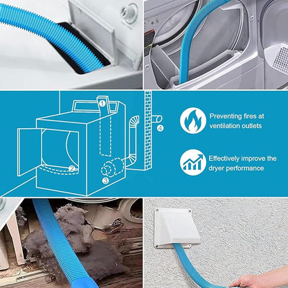 Upgraded Dryer Vent Cleaner Kit: Universal Vacuum Hose Attachment for Lint Removal Fits All Vacuums Cleaner Vacuum Hose With Brush Lint Brush Gloves
