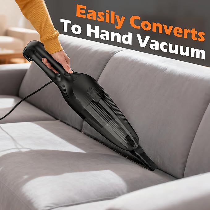 Zefiro Lightweight Corded Stick Vacuum, High Suction Bagless Small Vacuum Cleaner for Carpet Hardwood Floor Pet Hair, Portable Handheld Vacuum for Home RV Apartment Stairs Sofa
