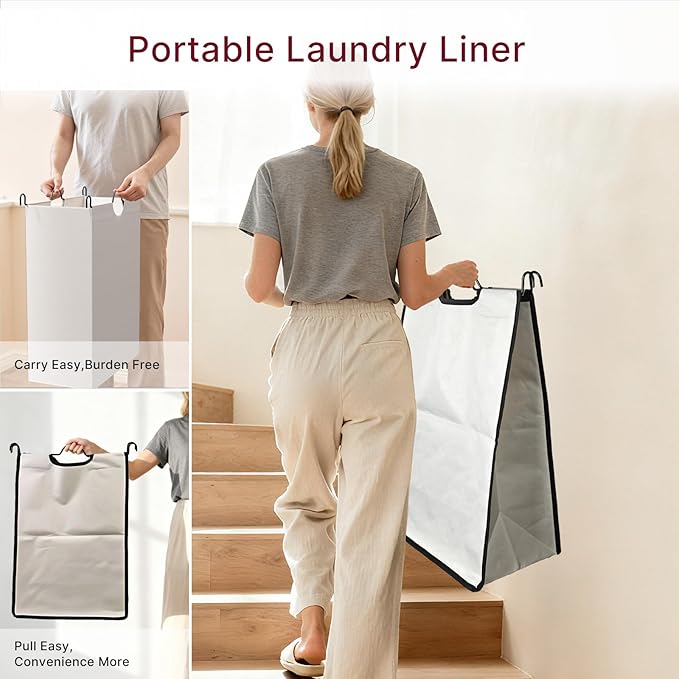 180L Laundry Sorter 4 Section – Heavy Duty Rolling Laundry Basket with Lockable Wheels and Lid, 4 Large Separate Removable Bags, Laundry Hamper Cart for Laundry Room Organizer (White)