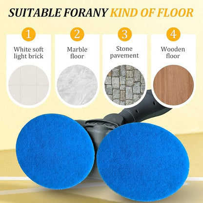 S7000 Replacement Steam Mop Pads for Shark S7001 S8201 S7000AMZ S8001 S7000 S7001TGT S7005 S7020 steam and Scrub mop Frosted Pad with Serrated Locator Ring（6Pack） (4 Gray 2 Blue)