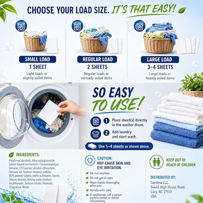 Laundry Detergent Sheets – 240 Eco Laundry Sheets Detergent, Travel Laundry Soap Sheets, Washer Sheets Detergent, Ultra Concentrated, Plastic-Free, Fresh Clean, 180 Sheets