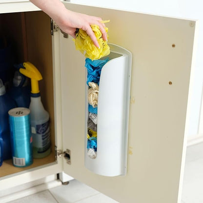 Jokari Multi-Purpose Plastic Shopping Bag Holder. Store and Reuse Bags as Trash Can Liners, Lunch Bags and More. Space-Saving, Eco Conscious Wall Mount or Cabinet Door Attachment Storage Solution