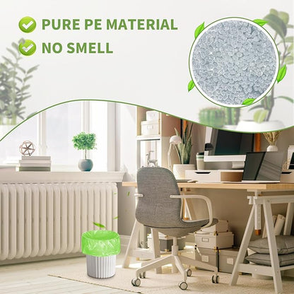 Magesh 105 Count 4 Gallon Small Trash Bags, Green, Transparent, Durable, Leak-Proof, Unscented, Easy to Use, Versatile, Outstanding Customer Service