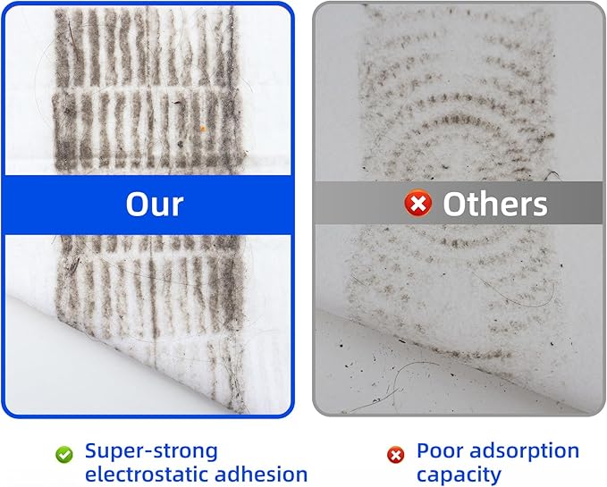 Disposable Dry Sweeping Cloths for KZKR Push Clamp Mop，Compatible with Swiffer Sweeper – 60 Count, 8.6" x 11.8" Refill Pads for Floor Mopping, Dusting & Daily Cleaning (Mop Not Included)