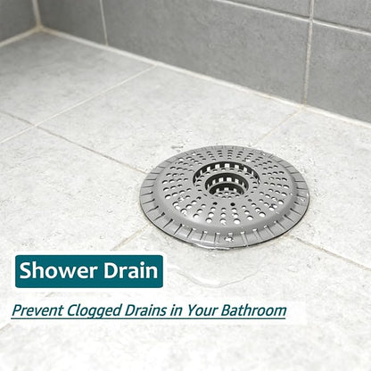 3 Pack Bathroom Sink Drain Strainer, Hair Catcher Shower Drain, Shower Drain Cover, Bathtub Hair Catcher, Silicone Tub Hair Trap Stopper Accessories, Kitchen Sink Garbage Plug Bathroom Necessities