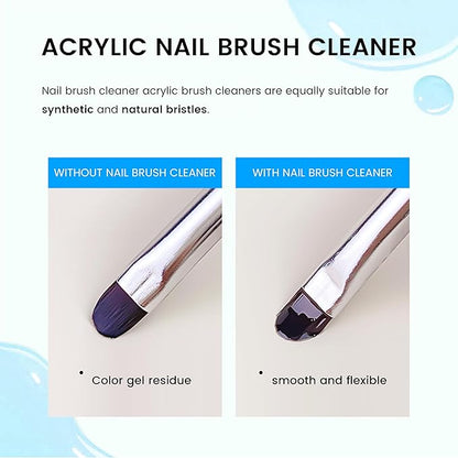 Nail Brush Cleaner 120ml Acrylic Brush Cleaner Efficient Nail Cleaner for Acrylic Nails Professional Brush Cleaner for acrylic Clean and Maintain Your Gel Nail Brushes with Cleaning Solution