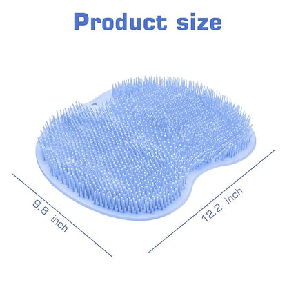2PACK Shower Foot Scrubber Mat Back Washer Back Exfoliating Bath Wash Pad Wall Mounted Slip Suction Cups Foot Scrubber for Use in Shower Cups Foot Cleaner for Men and Women