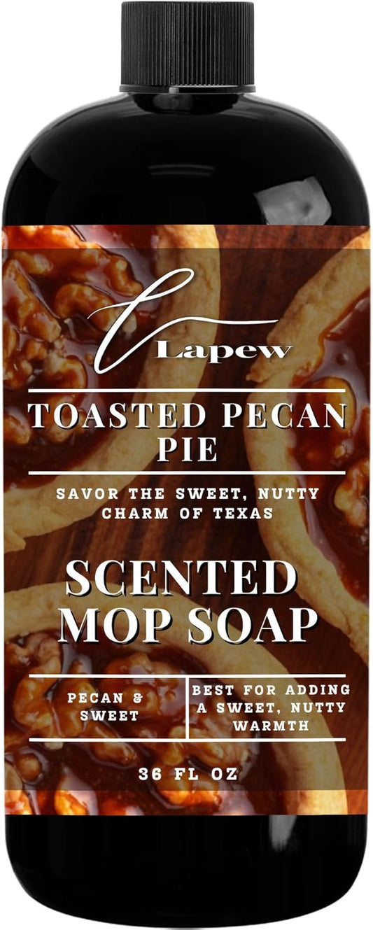 Lapew Toasted Pecan Pie Scented Mop Soap - Luxury Floor Cleaner Concentrate for Mopping Tile, Laminate, Vinyl & Hardwood | Streak-Free, Low-Foam | 36 oz