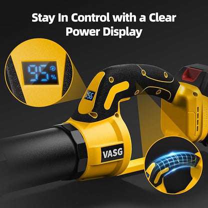 Leaf Blower Cordless – Lightweight Handheld Electric Leaf Blower with Variable Speed, 21V 3×2.0Ah Batteries & Fast Charger for Effortless Lawn, Yard, Garden, Patio, Driveway & Leaf Cleanup