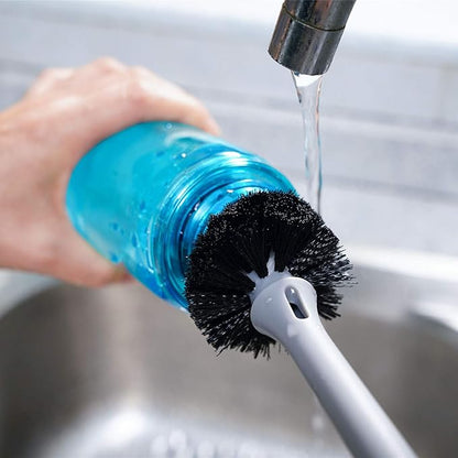 MOSOLAN 2-in-1 Bottle and Straw Cleaning Brush, Long Handle Water Bottle Cleaner Brush for Sports Bottles, Baby Bottles, Mugs, Straws, 2 Pack