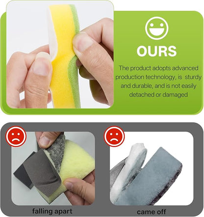 8 Packs Non Scratch Powerful Cleaning Sponge Refillsa - Compatible with Scrub Daddy Wand. Green.