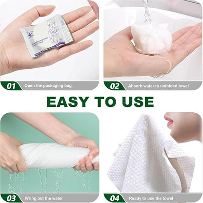 Extra Large 23 x 12 inch Disposable Compressed Towel, 16 Pack Expandable Bulk Travel Towels for Camping, Hiking, Gym, Face & Body, Lightweight Portable Reusable