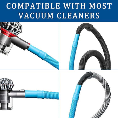Dryer Vent Cleaner Kit - Compatible Universal Vacuum Attachment Hose with Most Vacuum Cleaner, Dryer Lint Cleaner Kit and Cleaning Brush Tools for Efficient Dryer Vent Hose Maintenance (Gray)