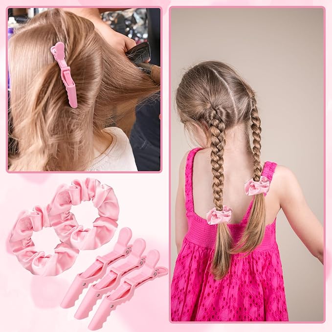 15 Pcs Slick Back Hair Brush Set, Bristle Hair Brush with Spray Bottle,Hair Clip,Edge Brush for Women, Men(Pink)