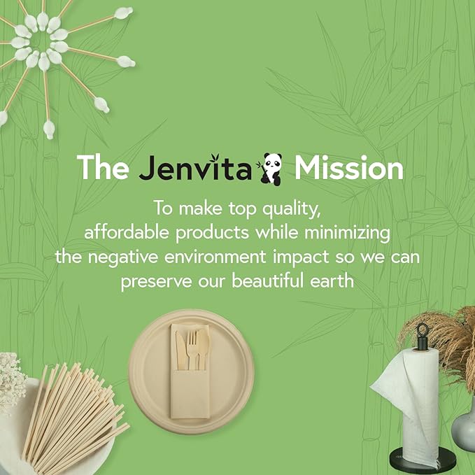 Jenvita Reusable Bamboo Paper Towels |Heavy Duty, Absorbent & Durable | Reusable Washable Paper Towels | FSC Certified | 100% Rayon Derived From Bamboo | Kitchen Towels | 20 Sheets, 12"x11" | 2 Rolls