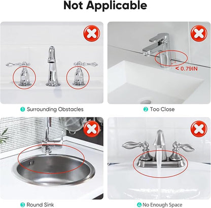 24'' Longer Stone Faucet Mat for Kitchen Sink [Super Absorbent, 30s Quick Drying] Water Absorbing Stone Tray for Sink Stone Mat for Kitchen Sink Stone Quick Dry Around Faucet Diatomite Stone Sink Tray