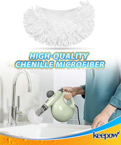 8 PCS Universal Microfiber Cloths for Handheld Steam Cleaner Accessories Compatible with Bissell Steam Shot Omni Compatible with PurSteam/Wagner Spraytech/McCulloch Reusable Washable Steam Mop Cloths
