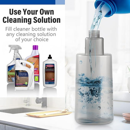 PowerMop for Floor Cleaning with 3 Washable Pads - Wet Dry Microfiber Mop with 720 ml Refillable Bottle for Kitchen Wood Floor Hardwood Laminate Ceramic Tiles Floors Dust Cleaning