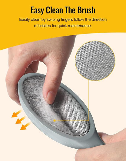 Lint Brush Pet Hair Remover for Clothes, Couches - 2 Pack, Dual Side, Gray