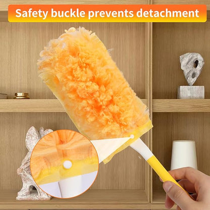 50 Count Duster Refill for Swiffer Duster with 1 Handle - 360° Multi-Surface Larger Size Feather Dusters, Disposable Duster Kit for Cleaning Home, Furniture, Blinds and Ceiling Fans