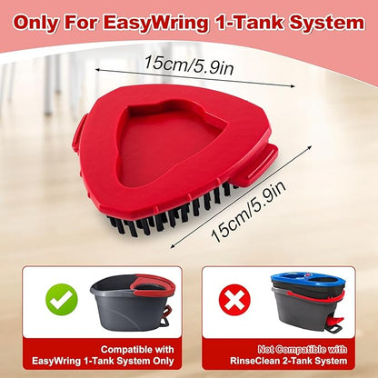 Scrub Brush for O-Cedar, Scrubber Mop Head Compatible with Ocedar Spin Mop Easy Wring 1 Tank,Upgraded Full Bristle of Cedar Scrubber Attachment,Floor Scrubber Brush,Wall Tile Bathroom Scrubber,2 Pack