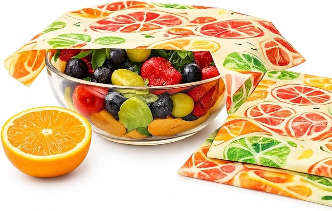 Beeswax Food Wraps – 3 Pack (Small, Medium & Large)