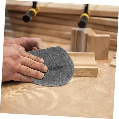 2 Rolls Coarse Steel Wool Pads Reusable Wire Mesh for Cleaning Rust Removal and Polishing Wood and Metal Surfaces