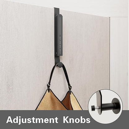 Over The Door Drying Rack, Foldable Portable Over The Door Hooks Hanger with Towel Racks for Coat Clothes Laundry Bathroom Bedroom Travel Hangers (Space Grey, 1 Pack)