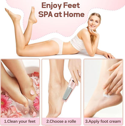 Callus Remover for Feet, ZABOUL Electric Foot Callus Remover Rechargeable Pedicure Tools Smooth Pedicure Wand Electronic Foot File, Feet Care for Removes Dry Hard & Dead Skin Ideal Gift
