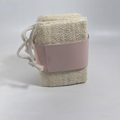 Natural Shower Loofah Sponge Set 3 Pack,Exfoliating Body Scrubbers,Organic Shower Loofahs for Body Daily Skin Back,Face Care Bath