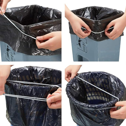 Trash Can Bands, Hongmed Garbage Can Band Keep Trash Bag in Place, Multifunction Large Rubber Bands Fit 13 to 32 Gallon Cans, Set of 3 in White