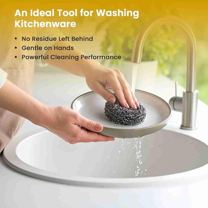 Stainless Steel Scrubbers 6+1 Extra Heavy Duty Kitchen Scouring Pads 20g Each