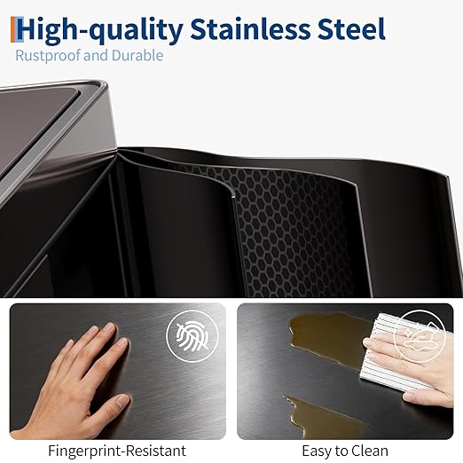 Takywep Dual Compartment Kitchen Trash Can - 2×8 Gallon (2×30L) Large Capacity - Stainless Steel Garbage Bin with Soft-Close Pedal, Removable Buckets & Lid - Recycling Bin for Kitchen, Home, Office