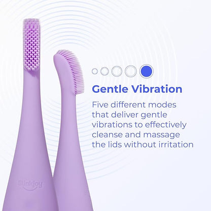 Blinkjoy Electric Eyelid Brush 2 – Optometrist Approved Lid Hygiene Tool for Demodex, Blepharitis & Dry Eyes – Gently Removes Dirt, Oil & Makeup to Support Healthy Lid Hygiene (Purple)