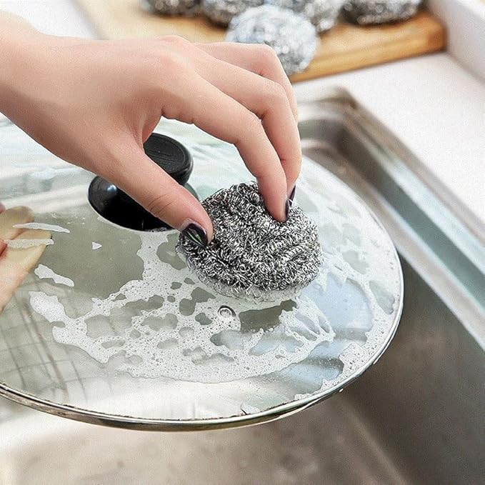 Stainless Steel Scouring Pads, 20 Pack, Heavy Duty Kitchen Scrubbers for Pots and Pans, Bathroom Cleaning