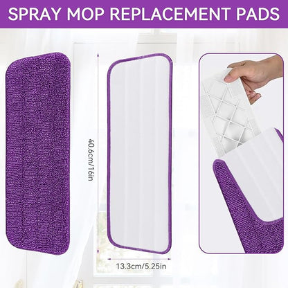 Mop Head Replacement for Libman Freedom Spray Mop - Washable Reusable Wet & Dry Cleaning - Microfiber Spray Mop Pads Refill for Multi-Surface Floor -7 Pack (Colorful)