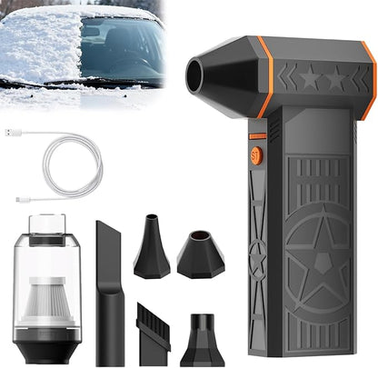2026 Upgrade 5000W Thermal Snow Blower, Mini Turbo Snow Blower, Portable Car Snow/Dust Remover for Car, 3 Gear Adjustable Turbo Blower for Snow & Dust Removal, Drying, Cleaning (1set)