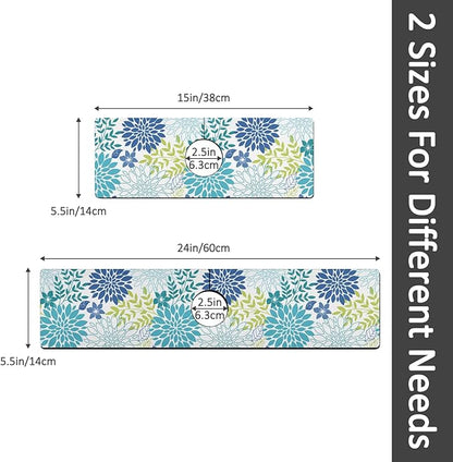 15" X 5.5" Kitchen Sink Splash Guard Faucet Mat Floral Super Absorbent Fast Drying Faucet Guard & Draining Mat Sink Splash Guard Behind Faucet for Kitchen, Bathroom