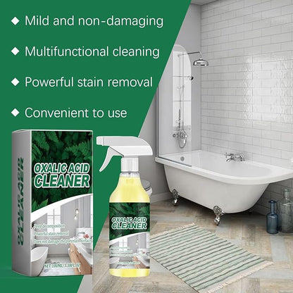 Oxalic Acid Cleaner Spray - Professional Strength Rust Remover & Toilet Bowl Cleaner for Hard Water Stains, Calcium, Lime & Mineral Deposits - Heavy-Duty Bathroom Grout & Tile Cleaning Solution (1)