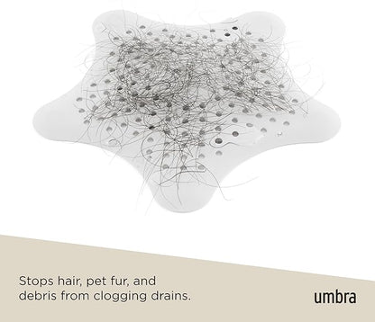 Umbra Starfish Drain Cover/Hair Catcher, White