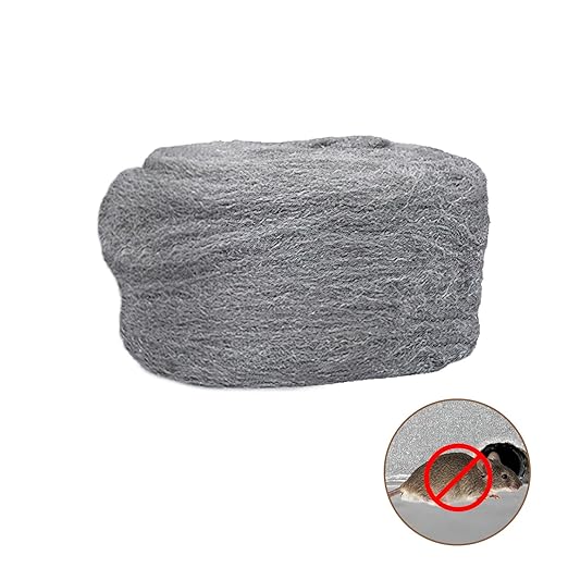 Steel Wool Mice Control - 1 Pcs 2.36"×9.84Ft Steel Wool for Wall Hole/Gap Filler - Best Thing to Get Rid of Mice - Keep Animals Away from Cracks,Siding,Pipeline,Vents in Garden/House/Garage/Kitchen