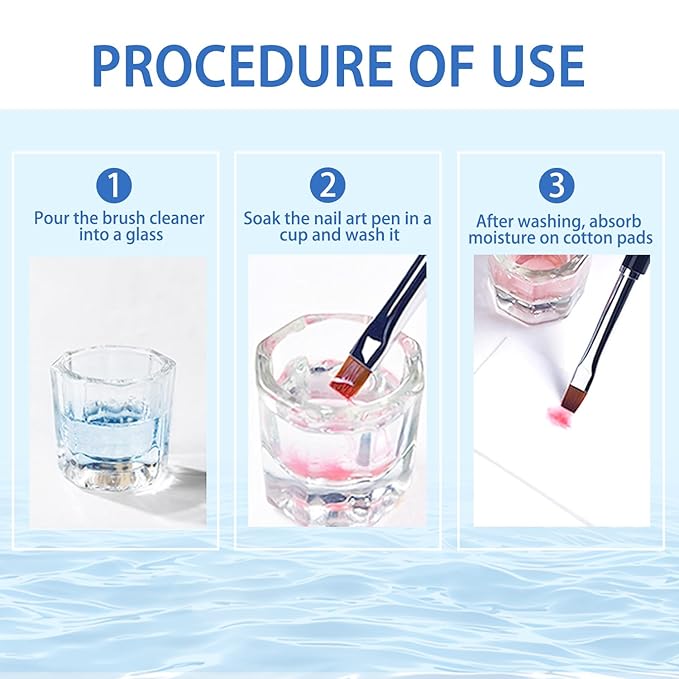 Nail Brush Cleaner 120ml with 20 Pcs Ombre Sponges & 1 Metal Claw Grabber – Professional Gel Brush Cleaner for Nail Art Brushes, Dust Brushes, Tools – Fast Dissolving, Gentle on Bristles